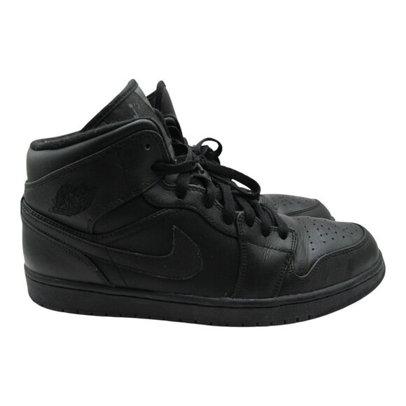 Nike Air Jordan 1 Mid Triple Black 554724-010 Men\'s Shoes Size 13 main image 7